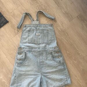 Large Levis Shorts Overalls, worn twice